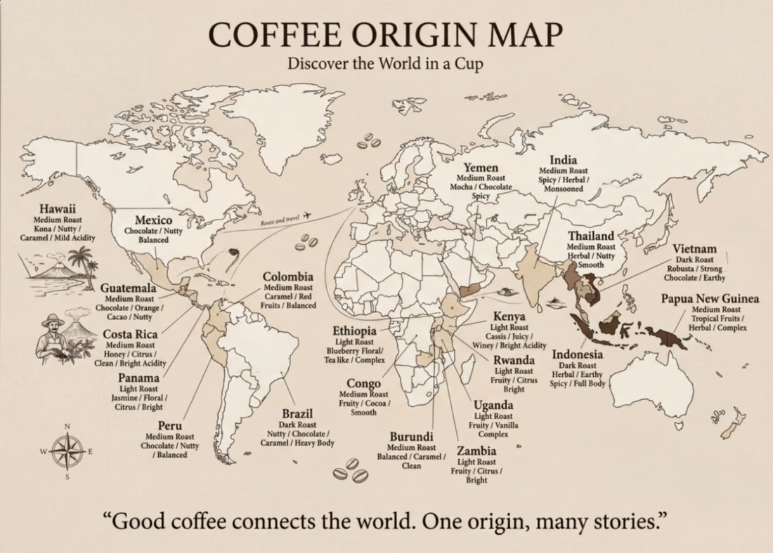 一杯のコーヒーに、世界が宿る。― Coffee Origin Mapという地図の話